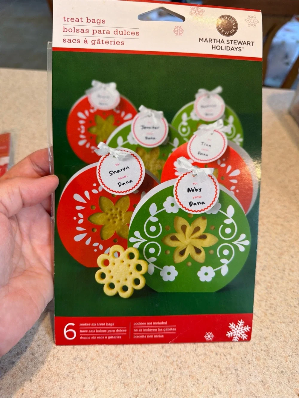Martha Stewart Holidays Christmas Treat Bags - Red & Green Scandinavian